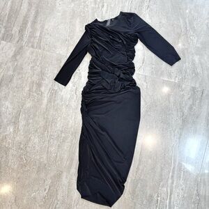 Norma Kamali Diana Dress with Long Sleeves